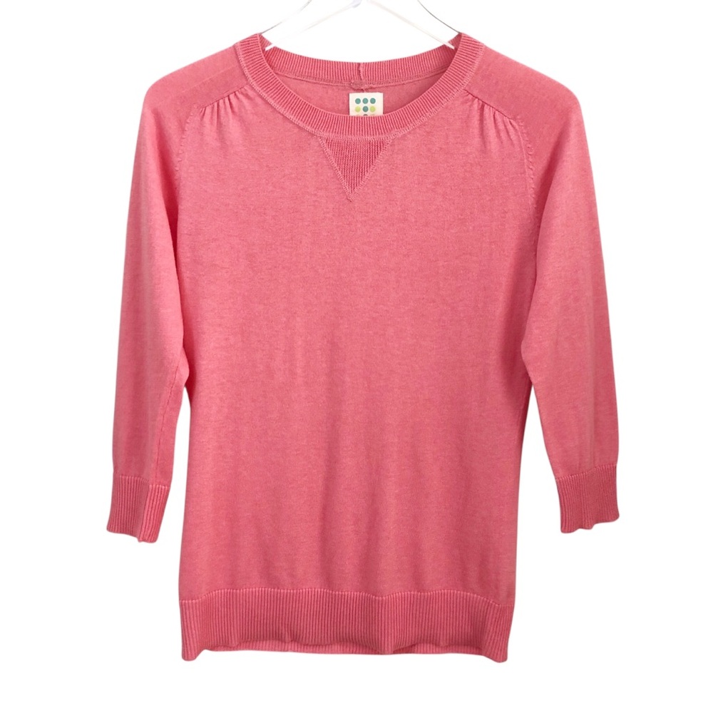 Title Nine | NWT Coral Cotton Blend 3/4 Sleeve Sweater Small